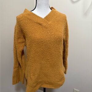 Anthropologie Mustard Crew Neck Sweater
